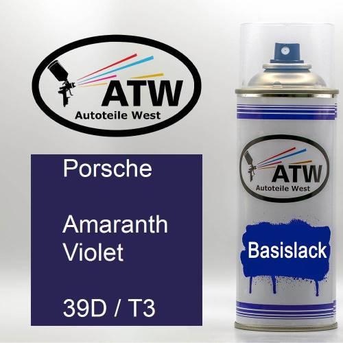 Porsche, Amaranth Violet, 39D / T3: 400ml Sprühdose, von ATW Autoteile West.